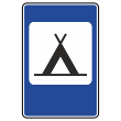 Дорожный знак 7.10 «Кемпинг» (металл 0,8 мм, III типоразмер: 1350х900 мм, С/О пленка: тип В алмазная)